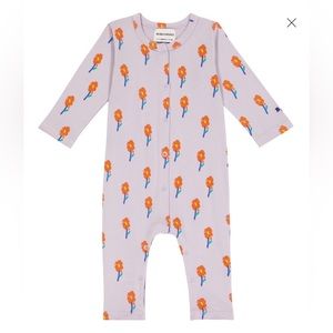 Bobo Choses Baby Purple Floral Cotton Onsie 3-6M